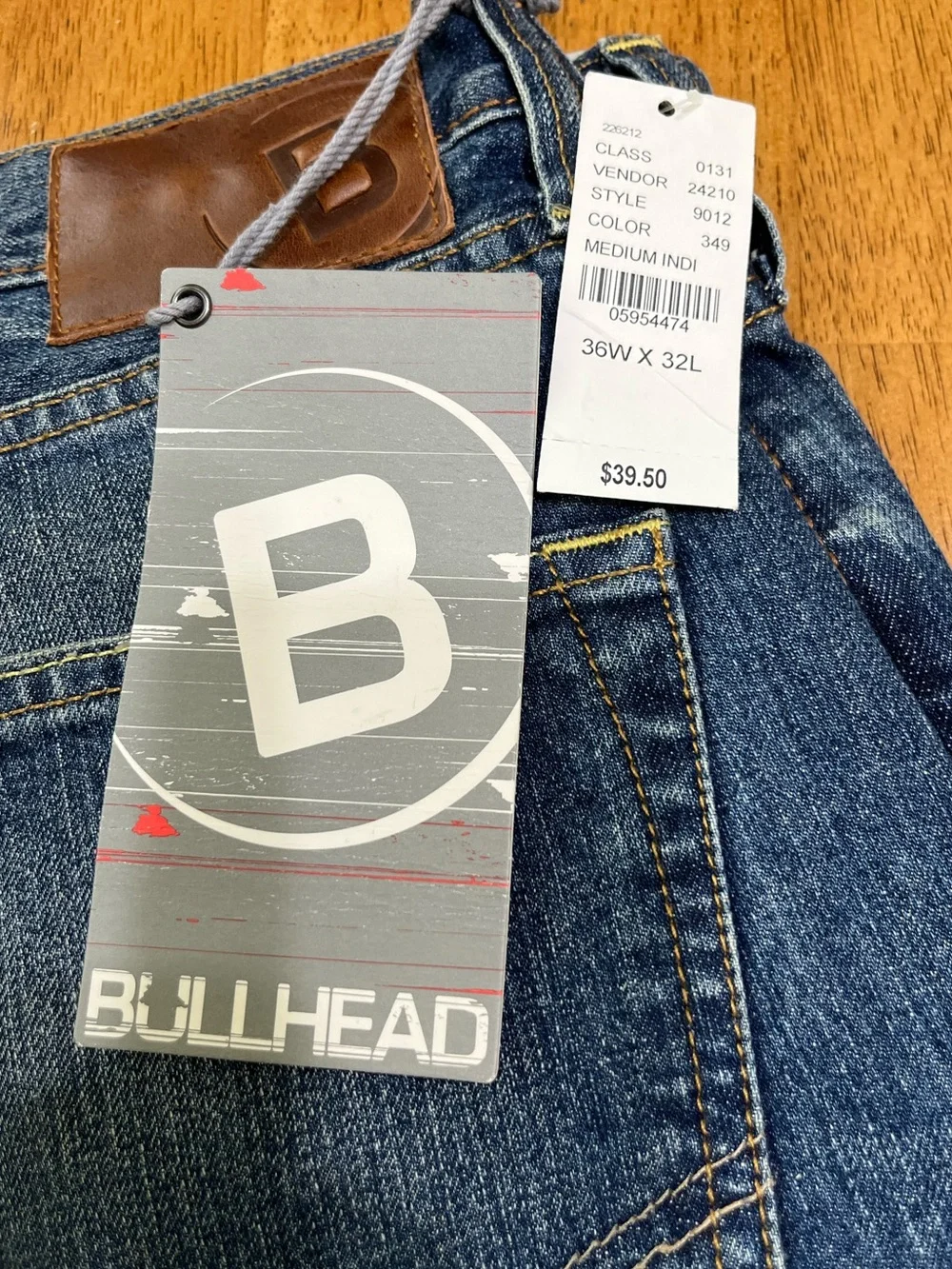 516. NWT MENS PAC SUN 36WX32L DENIM JEANS